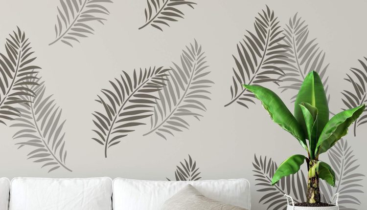 طرح کاغذ دیواری با رنگ روغنی