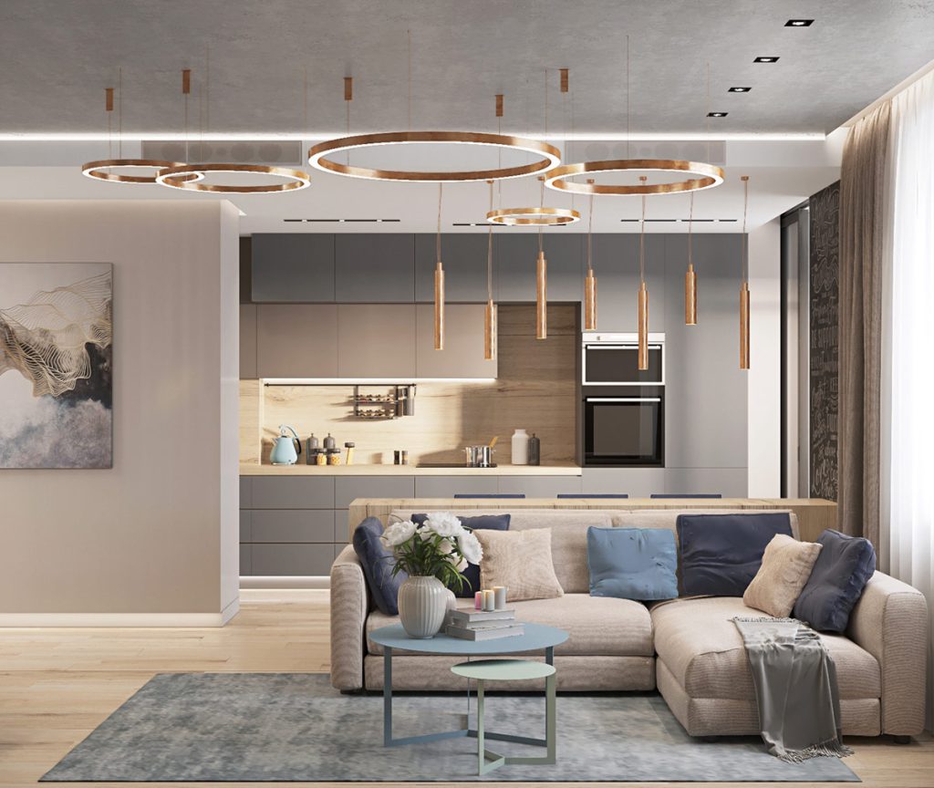 استفاده از رنگ طلایی در آشپزخانه