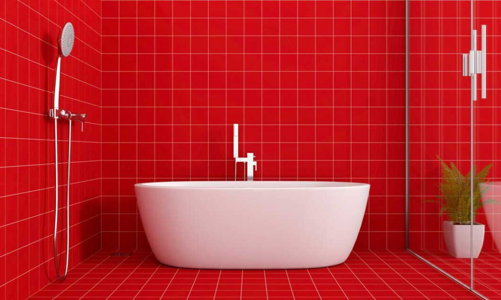 حمام قرمز