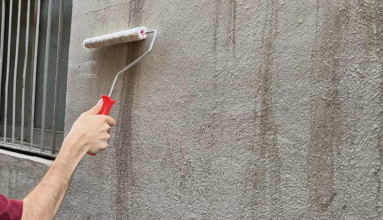 آموزش رنگ آمیزی نمای سیمانی