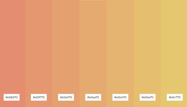 پالت‌های رنگ حنایی