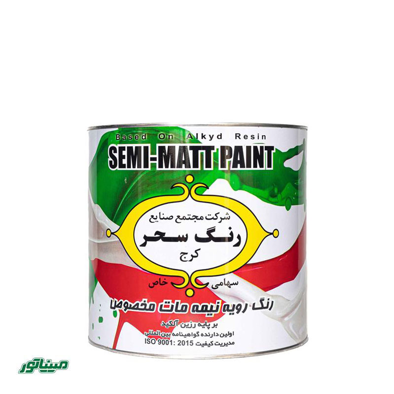 رنگ روغنی سفید نیم براق سحر 4 لیتری (کد 760)